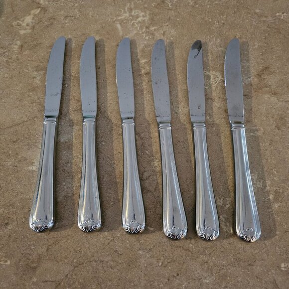 Lot of 6 Gorham WINFIELD Dinner Knives 9" Hollow Glossy 18/8 Stainless Flatware - Picture 4 of 6